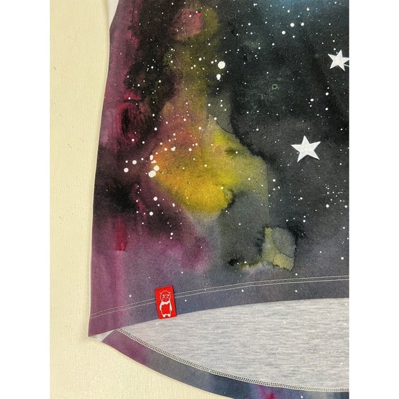 Lora Zombie Herotime Black Space Cat Kitty Galaxy S/S Shirt Top Sz M RARE - Picture 3 of 5